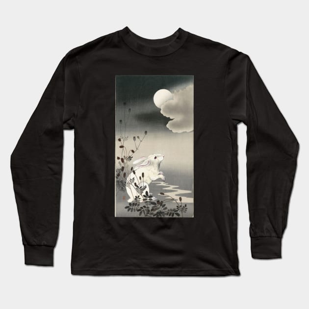 Rabbit and the Moon Long Sleeve T-Shirt by UndiscoveredWonders